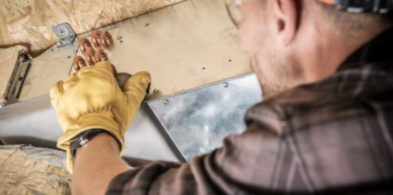 HVAC technician at work
